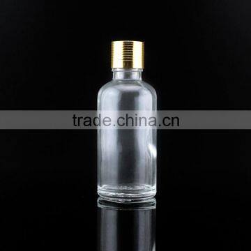 100ml glass bottle essential oil bottle clear glass bottle with aluminum cap