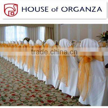 Orange Chair Decoration Tie Organza Sash for Banquet