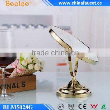 Golden Double Side Brass Mirror Decktop Makeup Mirror photo-4