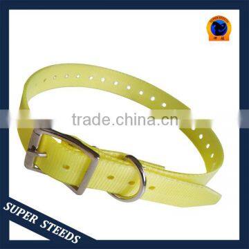 hot selling top quality small thin TPU dog collar yellow color!