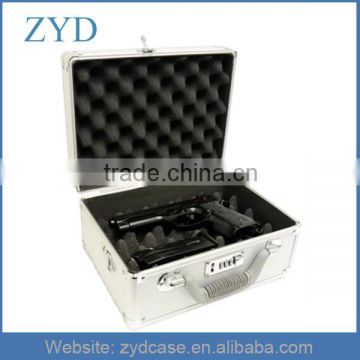 Aluminum Framed Locking Gun Pistol Case Handgun Lock Box Hard Storage Carry Case ZYD-HZMgc008