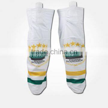 custom sublimated socks,100% polyester sublimation hockey socks