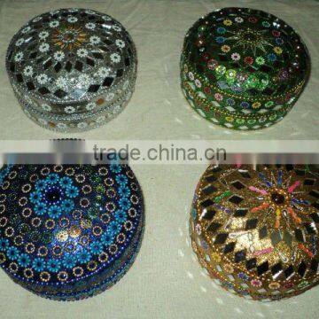 5 pcs sets lac work jewellery boxes