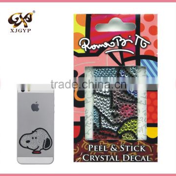 crystal sticker flower/3d crystal stickers/crystal butterfly sticker