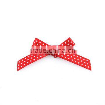 red dots printed ribbon bow