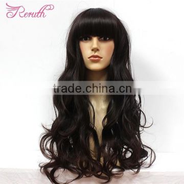 OEM Fashion Human Long Wave Curly Hair Wig With Natural Color