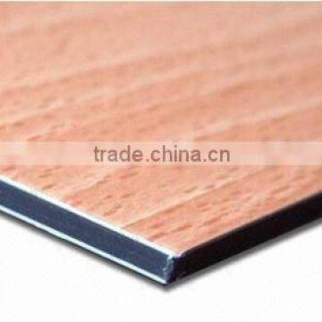 wooden finish aluminium composite panel