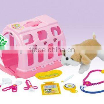 Kids Pet play toys Simulation Pet Home with Sound and Plush Staff Pet