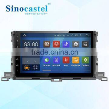 Professional Toyota Highlander 2015 Android Car Audio Video Radio 10.1 Inch Touch Screen Player With Canbus