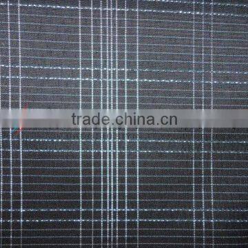 Yarn Dyed Check Fabric Silver Yarn