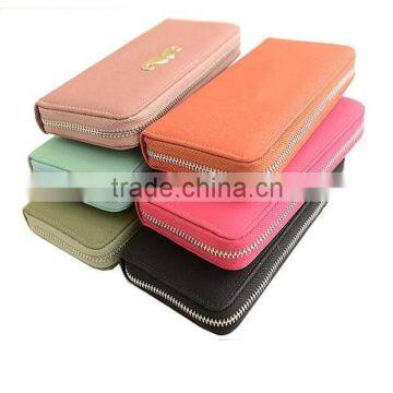 WA5125 Pink yeallow zipper New design Wallets PU Leather Purse Women fashion wallets                        
                                                Quality Choice