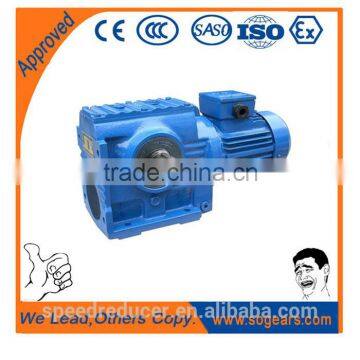 Rolling mill machine helical-worm speed reduction gearbox