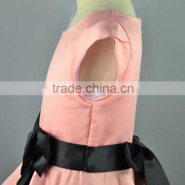 2016 New Style Beautiful Girls Dresses for Your Little Fashionista With Satin Bow in Front of the Waist for 4-12yrs Old Girls photo-5