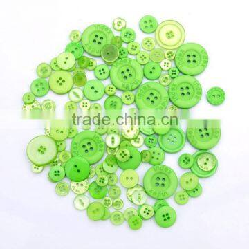 Wholesale Mix Button green Assorted Plastic Button Scrapbook Craft