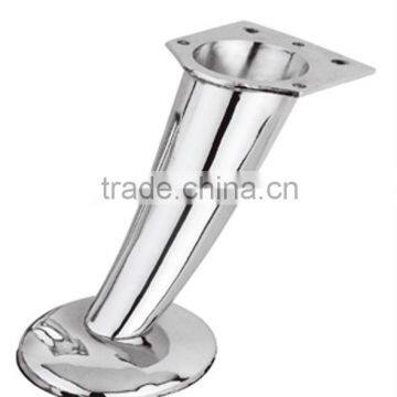 hot sale sloped round chrome metal furniture replacement sofa legs F125