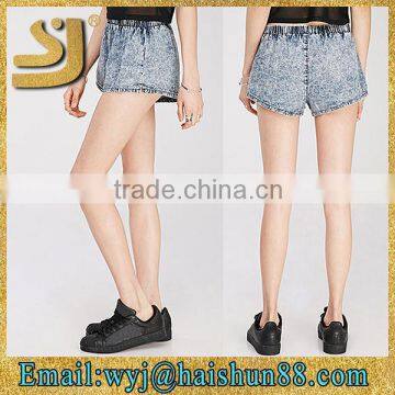 Comfortable Young Ladies Wash Jeans Classical Womens Short photo-3