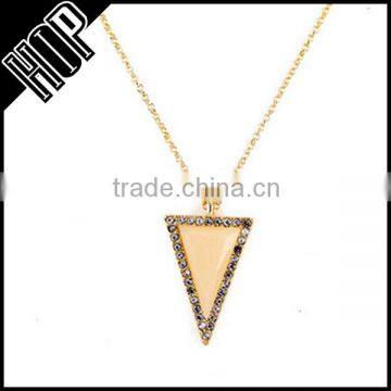 2016 jewelry trends women alloy gold plated crystal eye cat arrow necklace