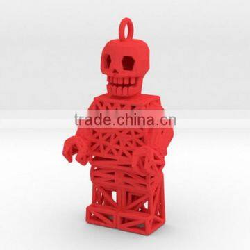 Cool design Skull Man 3D Plastic Keychain/Design your own Awesome 3D Plastic Keychain China Manufacturer