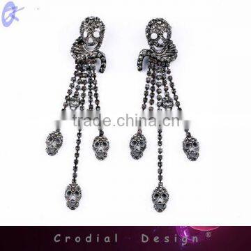 2014 Trendy Design Fashion Jewelry For Scary Cute Skull Drop Design