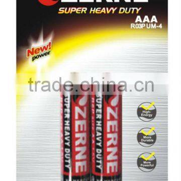 Heavy duty battery AAA R03