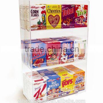 beautiful 3 tiers clear acrylic beverage display rack,beverage display,soft drink display rack