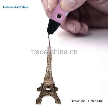 plastic ball pen with free filament