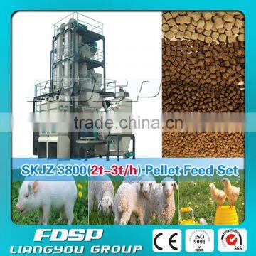 Easy installation 2-3 tph small poultry feed production line