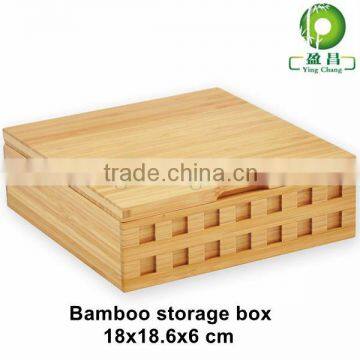 Bamboo bins Trapezoid tea storage box