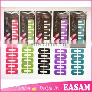 Easam new arrival nail protector sticker,nail cream sticker with 5 colors,nail peel off tape