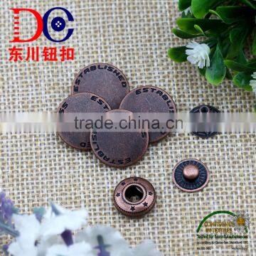 Alphabet Brass Button 4 Part Snap Button,Snap Fastener for Clothing