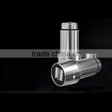 Aluminum Metal Alloy Car Charger 2.1A Dual USB Port In Car Charger