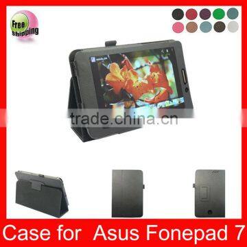 High Quality PU leather case for ASUS Fonepad 7,free shipping,Black