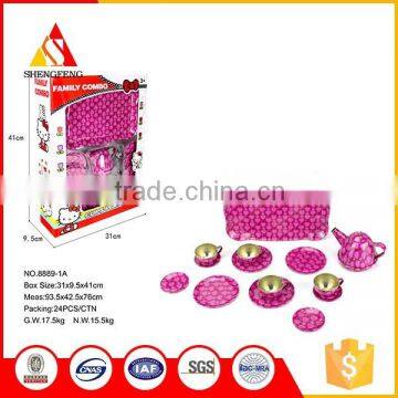 Red tea set kids new style supermarket toy