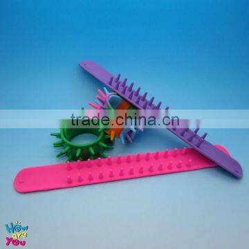 Newest Promotional Reflective Slap SPIKY Silicone Bracelet