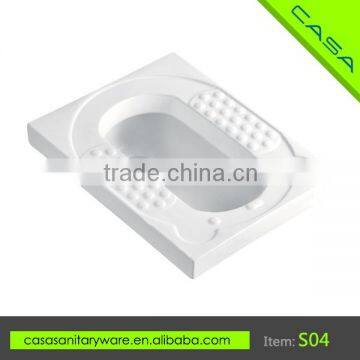 Skid wc square toilet squatting pan squat toilet S04