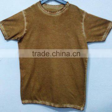 "100% ORGANIC COTTON COLD PIGMENT DYE &DEEP NECK T-SHIRT"