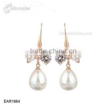 New Design High Quality 18K Gold Natural Pearl Earring