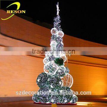 artificial led tree light christmas ball tree for christmas ornament and shopping mallght