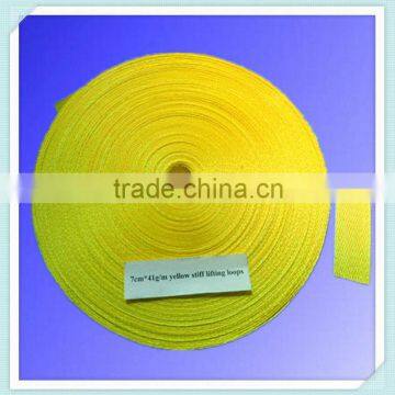 yellow pp stiff lifting loops/webbing for bulk bag/stiff lifting loops