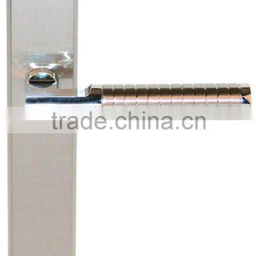 Wholesale aluminium door handle with steel plate,door handle manufacturer,lever handle