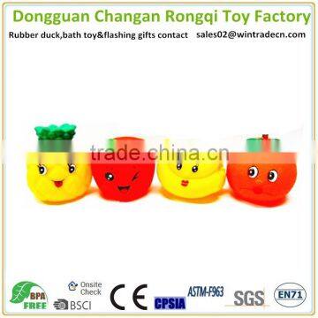 New style fruit shape squirt toy smiling pineapple/apple/banana/orange