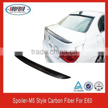 FOR BMW E60 M5 rear carbon fiber spoiler 5 series 2004-2009 made in China factory