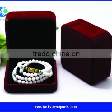 Wine Red High Quality Box With Flocking Made Of Plastic For Export Wholesale Jewelry Boxes