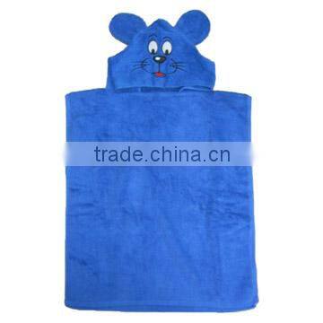 100% cotton animal hooded poncho children beach towel children hooded towel