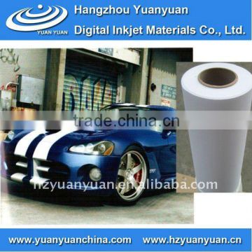 glossy pvc vinyl , car vinyl, adhesive white glossy pvc vinyl