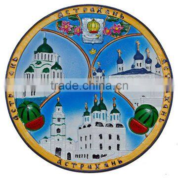 Russia souvenir 3D ceramic decorative plate