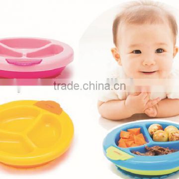 Good ieka Keeping Warm Baby Feeding Set/baby plastic dishes feeding plate / baby warming plate