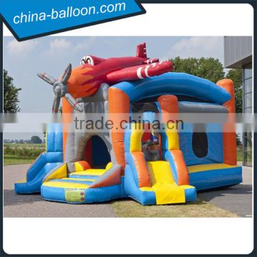 Plane Ballcanon Durable Inflatable Combo Bounce House Customized