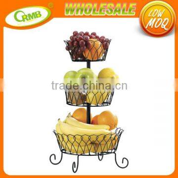 3 Tiers Steel WIre Detachable Home Table Kitchen Dinning Decoration Plant Fruit Storage Basket