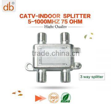 Indoor catv splitter 3 way splitter